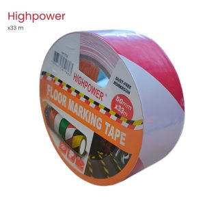 Cinta de señalización roja y blanco rinde hasta 33 metros